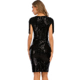 Women Evening Gown Sexy Retro Tassel Sequins Dress