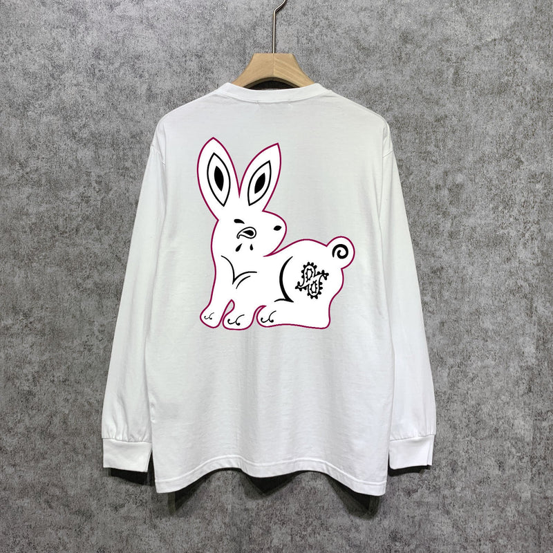 Amiri Long-Sleeve Shirt Creative Bunny Printed Casual Long-Sleeve Shirt