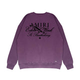 Amiri Long Sleeved Shirt Fashion Brand Crew Sweatshirts round Neck Sweater