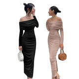 Women Dresses Long Sleeve Dress Autumn Sheath Dress