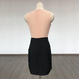 Women's Evening Dress Sleeveless Hip Skirt Mesh Dress
