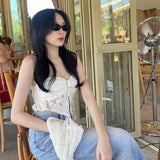 Women Tops Lace Top Summer Sexy Vest