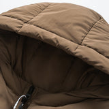 Unisex Winter Cotton Coat Cap down Jacket Vintage Bread down Jacket