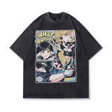 Men T Shirt Retro Cartoon Couple Short Sleeve T-shirt