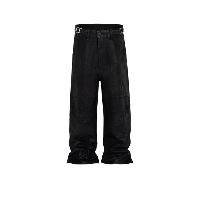 MIJKO Men's Vintage Pants MIJKO Motorcycle Armor Men's and Women's Splicing Jeans