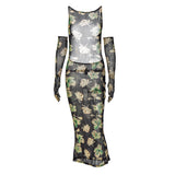 Women Dresses Spring Sexy Mesh Hollow Dress
