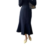 Women Knitted Skirt Fishtail Skirt Knitted Skirt