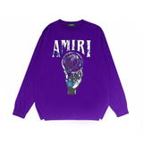 Amiri Long-Sleeve Shirt Personality Printing Stylish Casual