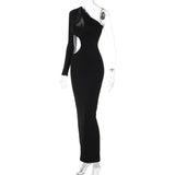 Women Dresses Fall Sexy Hollow Long-Sleeved Dress