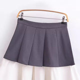 Women Skirt Summer Vintage Pleated Skirt Skirt