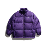 Unisex Winter Cotton Coat Stitching Hooded down Jacket Retro Warm down Jacket