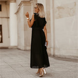 Women Date Dress Chiffon Dress Slim Fit Dress