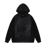 Men Hoodie Graffiti Printed Hoodie