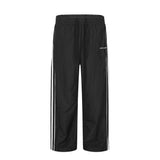 Men Sweatpants Side Striped Casual Sports Pants Loose Straight Wide-Leg Pants Trousers