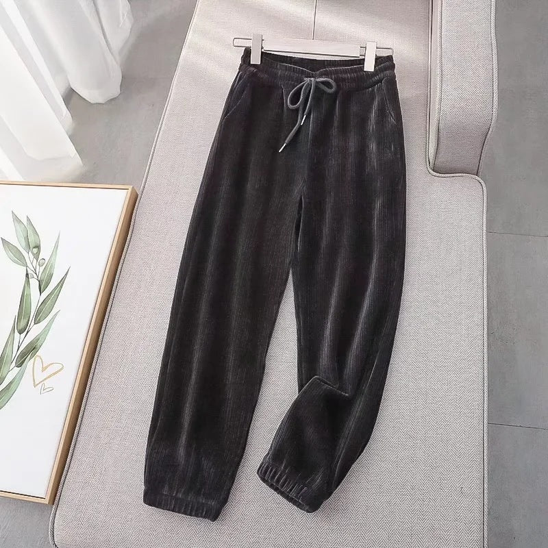 Women Sweatpants Fall/Winter Ankle Banded Pants Loose Casual Pants