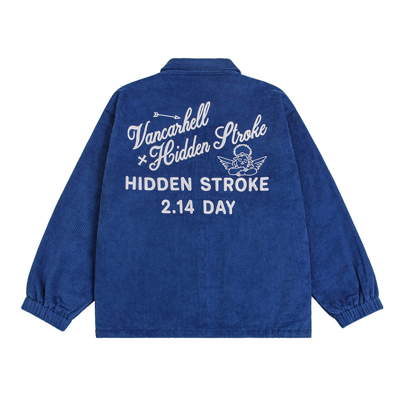 Men Jacket Coat Street Embroidery Letters Loose Jacket Coat