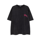 Men T Shirt Summer Five-Pointed Star Printed Couple Short Sleeve T-shirt