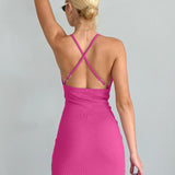 Corset Dress Sexy Deep V-neck Slim Strap Dress