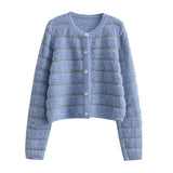 Women Sweater Knitwear Autumn and Winter Sweater Coat Women's Hollow Knitted Cardigan
