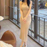 Women Dresses U-Neck Vest Camisole Dress Sleeveless Dress Hip Skirt