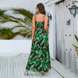 Women Date Dress Summer Sexy Sling Slit Dress