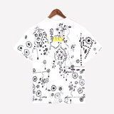 Denim Tears Shirt Full Graffiti Print Short Sleeve T-Shirt