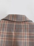 Women's Suits Loose Plaid Coat Women's Short Suit Overcoat