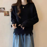Women Knitwear Autumn and Winter Tassel round Neck Sweater Loose Sweater