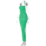 Women Dresses Summer Sexy Backless Self-Tie Dress