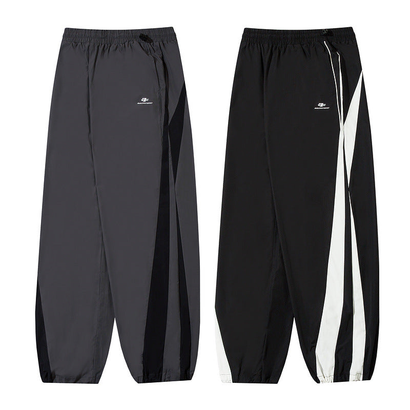 Women Sweatpants Vintage Sports Trousers Loose Wide-Leg Straight Pants Men and Women