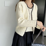 Women Knitted Two-Piece Set Autumn Knitted Two-Piece Short Top Suit X3012