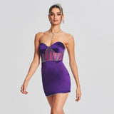 Women Dresses Sexy Mesh Camisole Dress Hip Skirt (Zns0409)