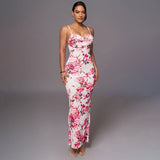 Women Dresses Summer Slim Fit Long Dress Sling Dress