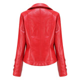 Red Leather Jacket Casual Jacket