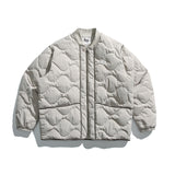 Unisex Winter Cotton Coat Baseball Collar down Jacket Vintage Liner down Jacket