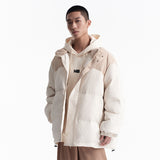 Unisex Winter Cotton Coat Winter Stand-up Collar down Jacket Retro Loose down Jacket