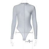Women Jumpsuit Winter Sexy Zipper Slim-Fit Long-Sleeved Jumpsuit