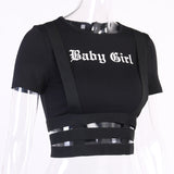 Women T-shirt Summer Sexy Slim-Fit Short-Sleeved Letter Printed T-shirt