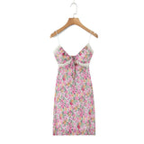 Women Dresses Spring/Summer Lace Sling Dress Backless Sexy Skirt (Xds0414)