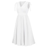 Women Date Dress Summer Pleated Skirt Dress plus Size