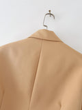 Women Suits Cropped Long Sleeve Suit Jacket