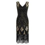 Flappers 1920S Dress Evening Gown Party Dress Tassel Retro Sequins Dress