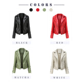Red Leather Jacket Casual Jacket