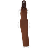 Women Dresses Summer Back Slit Sleeveless Dress
