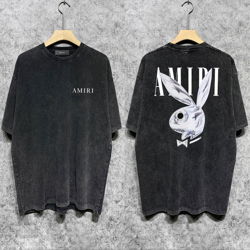 Amiri T-Shirt Distressed Retro Short Sleeve T-shirt