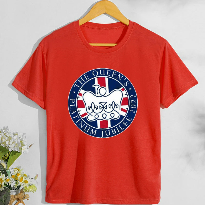 Inspired by Queen's Platinum Jubilee 2022 Elizabeth 70 Years T-shirt Summer Short Sleeve T-shirt