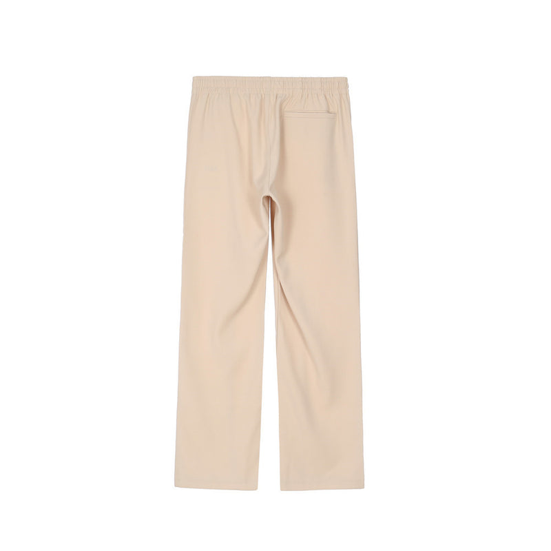 Men Sweatpants Solid Color Casual Sweatpants Loose Straight Trousers