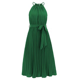 Women Date Dress Sexy Slim-Fit Pleated Dress Summer Dress