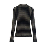 Women Sweater Knit Wear Lapel Knitted Top Autumn Long Sleeve Sweater Cardigan