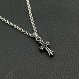 Chrome Hearts Necklace Vintage Cross Men's and Women's Colored Diamond Pendant